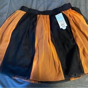 Halloween Orange and Black Girl Cat & Jack Skirt XL 14/16